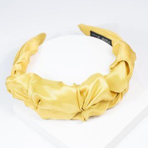 Unique Vintage Chartreuse Gathered Fabric Headband